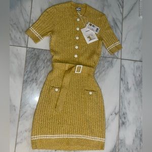 CHANEL 2022 SS Yellow Mid length dress
